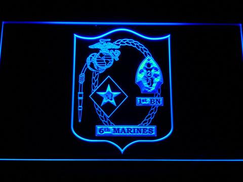 US Marine Corps 1st Battalion 6th Marines LED Neon Sign